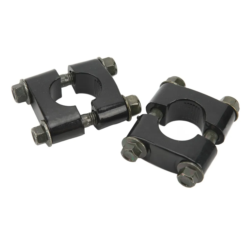 2pcs 22mm Diameter Handlebar Riser Clamp Single Hole 7/8 Inch Universal Handlebar Risers Adjustable Position Aluminum