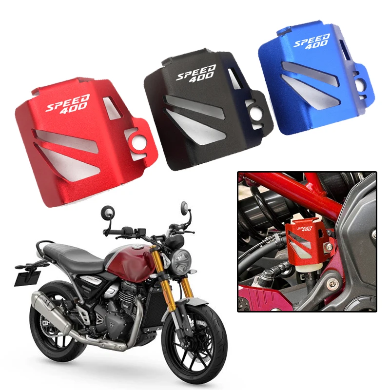 For Triumph 400X 400 X Speed 400 Speed400 2023 2024 Motorcycle Accessories CNC Rear Brake Fluid Reservoir Cover Guard Protector