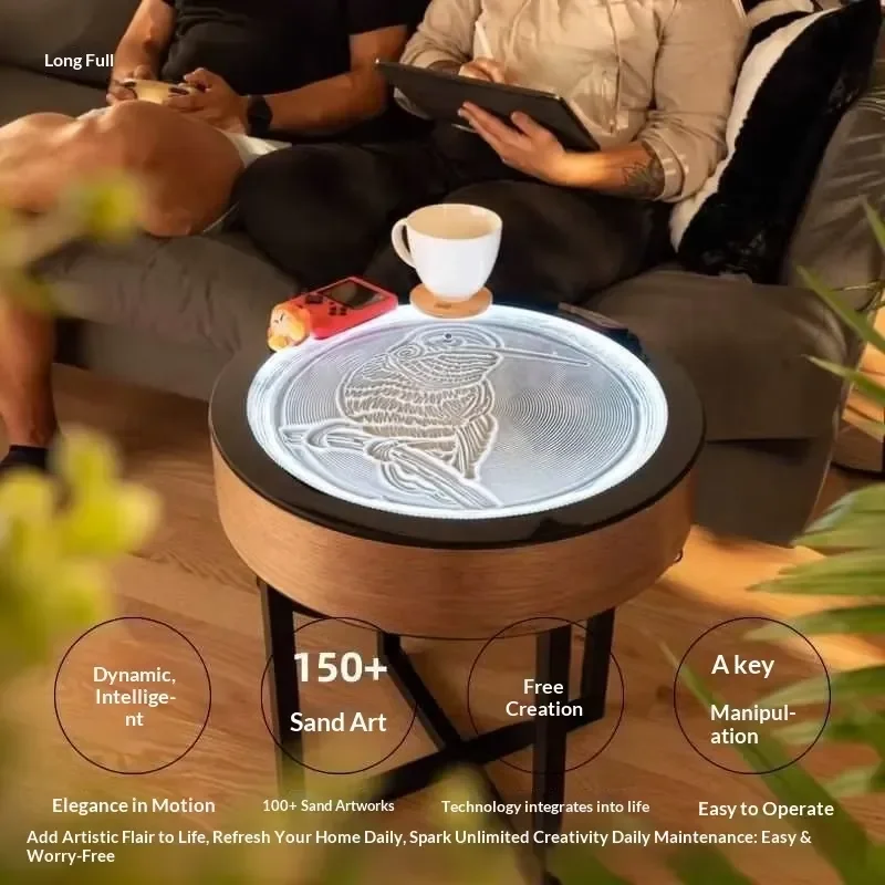 Creative Dynamic Sand Art Table Automatic Moving Picture Coffee Table for Living Room Home Decor Stress Relief Gift