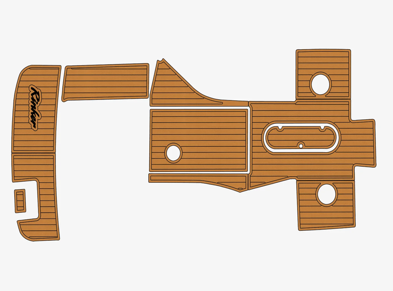 

2003-2004 Rinker 282 Captiva Cuddy 1/4 дюйма, 6 мм, пена EVA, Нескользящий ПВХ, тик, настил, морской коврик,...ek, ковер gatorstep, морской пол