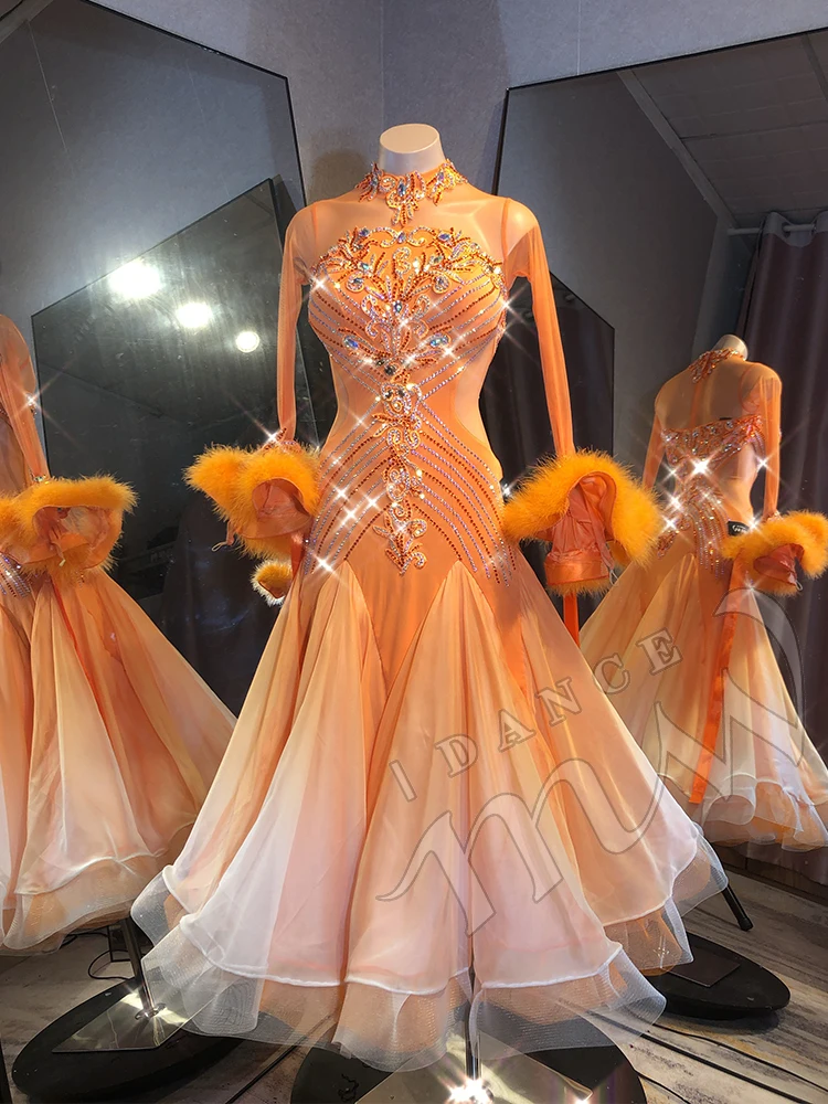 فستان رقص حديث للنساء، مقاس مخصص راقي، فستان تشاتشا تانجو للأطفال، مسابقة الأداء، فستان شرابة سميك