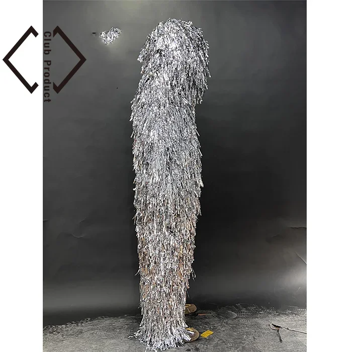 Bar performance Geely costume catwalk funny ribbon jumpsuit stage performance DS costume