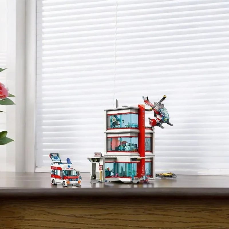 MOC kreative Set Stadt Serie bausteine Krankenhaus arzt Krankenschwester Notfall Zentrum kinder