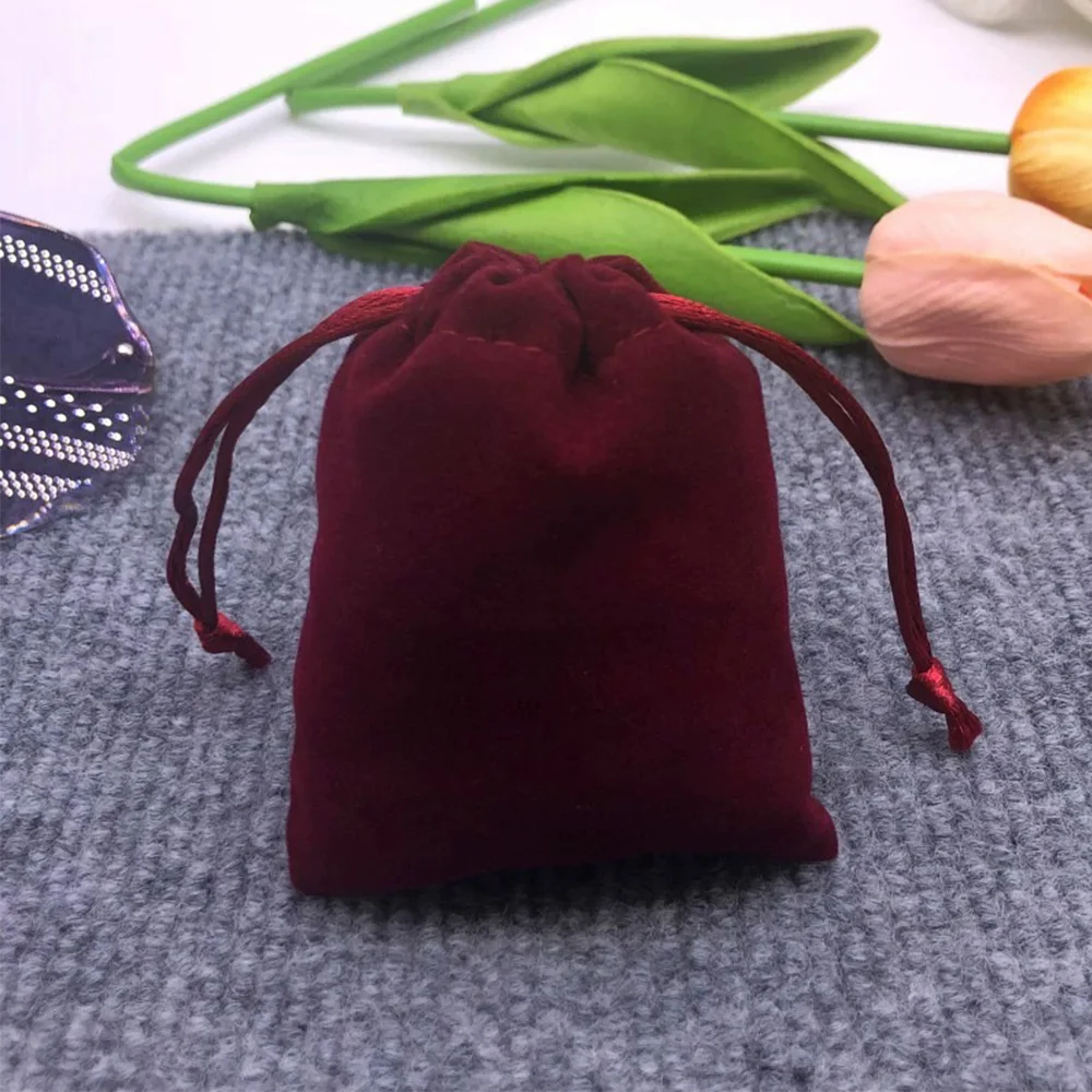 30pcs Gift Pouches Black Velvet Jewellery Wedding Packing Sack Money Bag Drawstring - 5