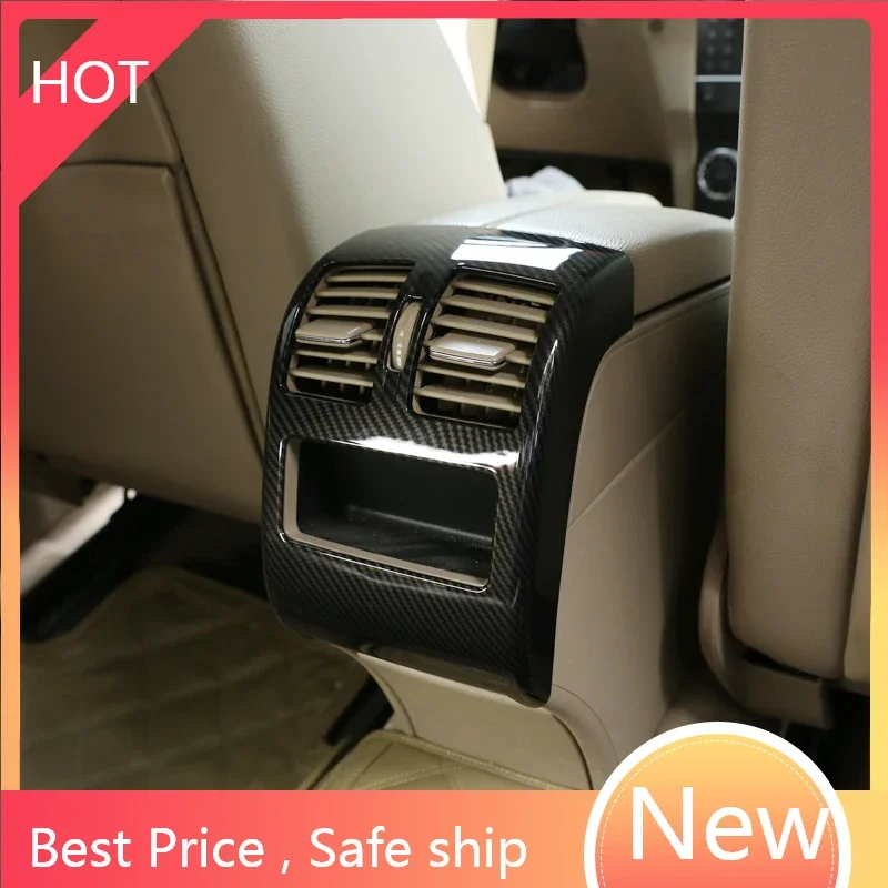 

Car Interior ABS Carbon Fiber Rear Air Condition Vent Outlet Frame Cover Trim Accessories For Mercedes Benz GLK Class X204 08-15