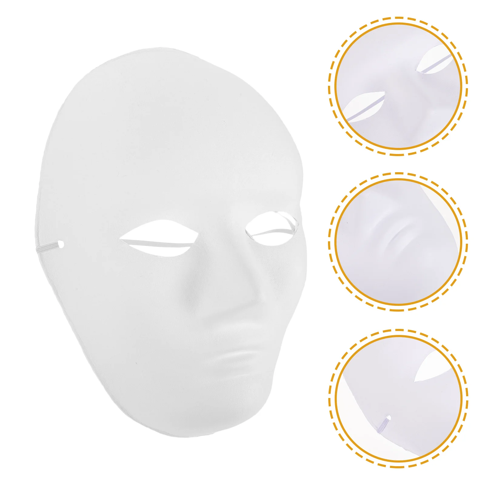 

24pcs Hand-Drawn Mask Diy Blank Full Face Halloween Costume For Party Cosplay Masquerade Ghost Dance Carnival Hip-Hop Mardi Gras