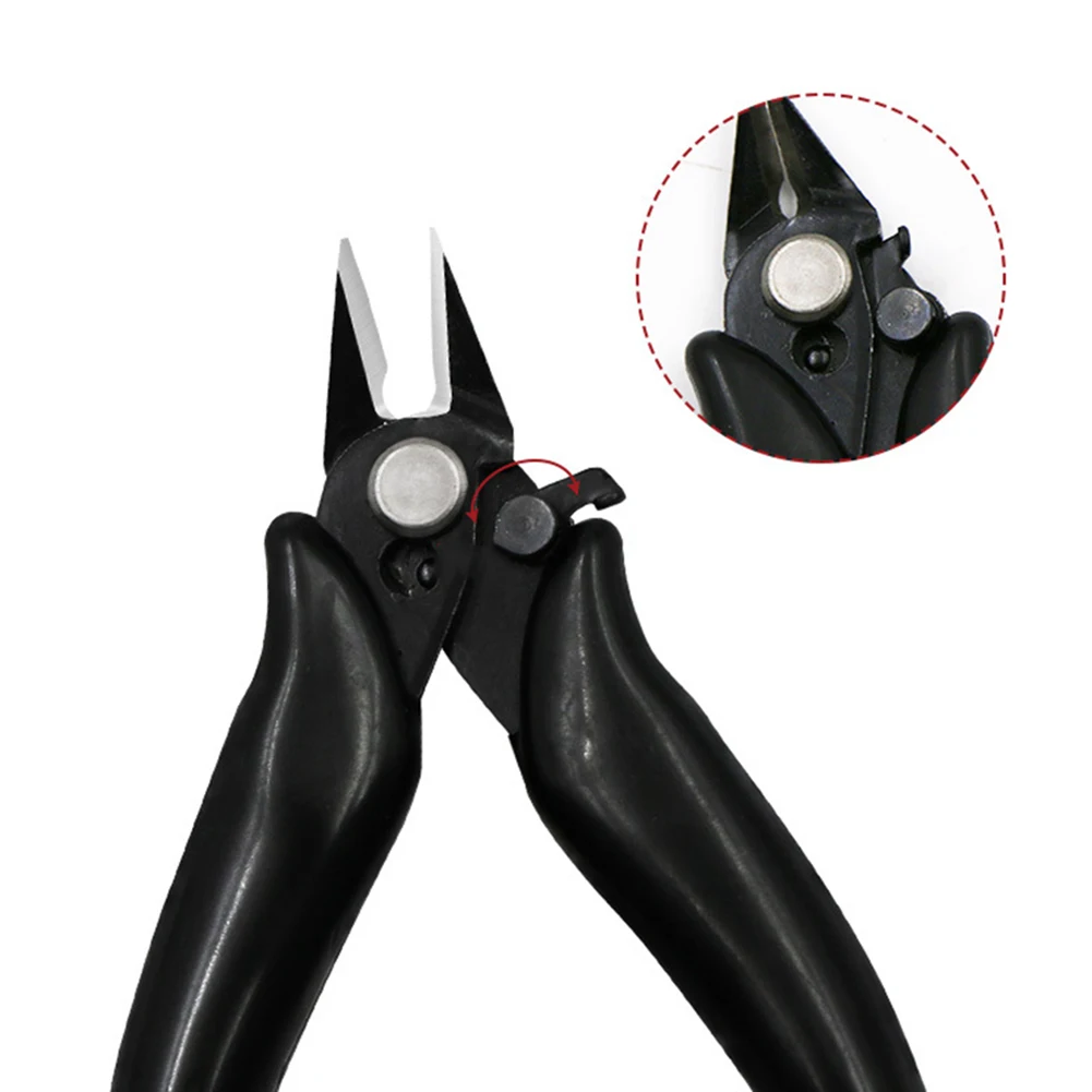 3.5 Inch Pliers Diagonal Pliers Compact And Portable Automatic Rebound Function Comfortable Grip PVC Handle Home