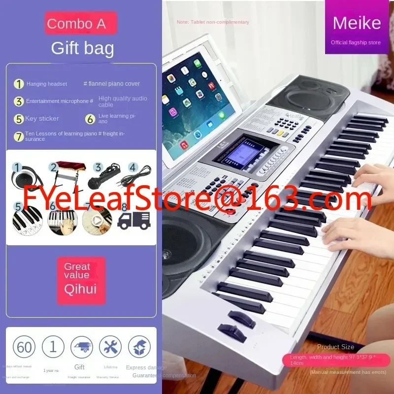 Synthesizer Electronic Piano Digital Intelligent Professional Adult Teaching Piano 61 Keys Teclado Midi Electronic Organ AA50EO