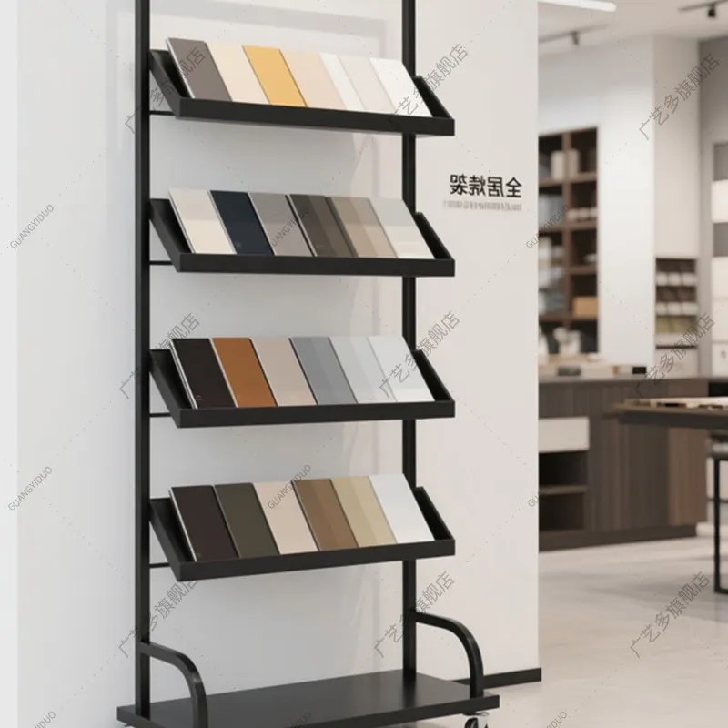 Swatch display rack Whole house custom color block sample rack Cabinet door panel color sample Stone color card display rack