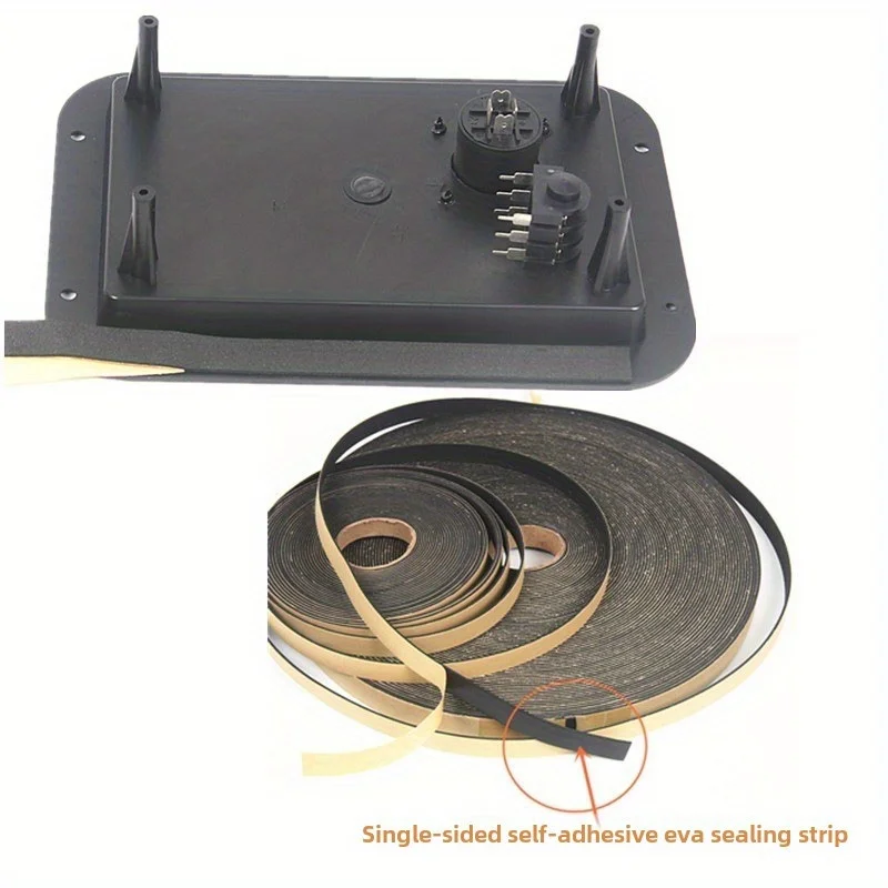 1 Meter Long Sealing of Audio Junction Box EVA Single-Sided Black Foam Tape Strong Sponge Glue Foam Rubber Pad Mesh Frame