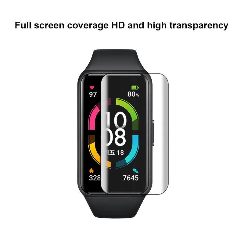 HD Hydrogel Film For Huawei Honor Band 6 Anti-scratch Anti-fingerprint TPU Screen Protective Soft Film Smart Watch Accessories