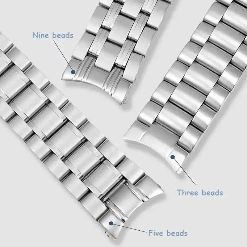 20 مللي متر 22 مللي متر ساعة اكسسوارات الفولاذ المقاوم للصدأ حزام ل أوميغا 007 ساماستر كوكب المحيط 300 متر الرياضة حزام الساعات الرجال سوار حزام