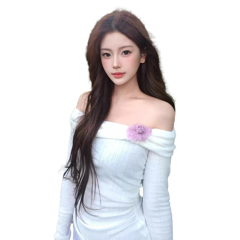 تي شيرت بأكمام طويلة تي شيرت حياكة نسائي للخريف بياقة مدببة وأزرار خاطفة وفتحة مريحة وحاشية أكاديمية ذات طبقات جامعية للشباب متينة #6