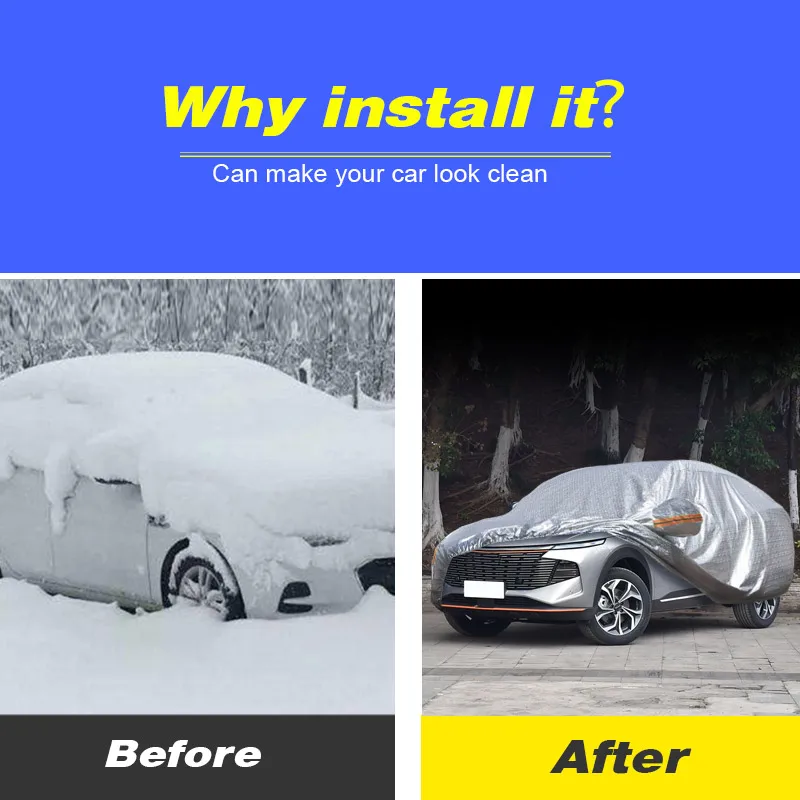 

Vtear Car Body Sun Rain Cover Exterior Waterproof Snowproof Outdoor Decoration Protection Accessory For Haval New F7 2024 2025
