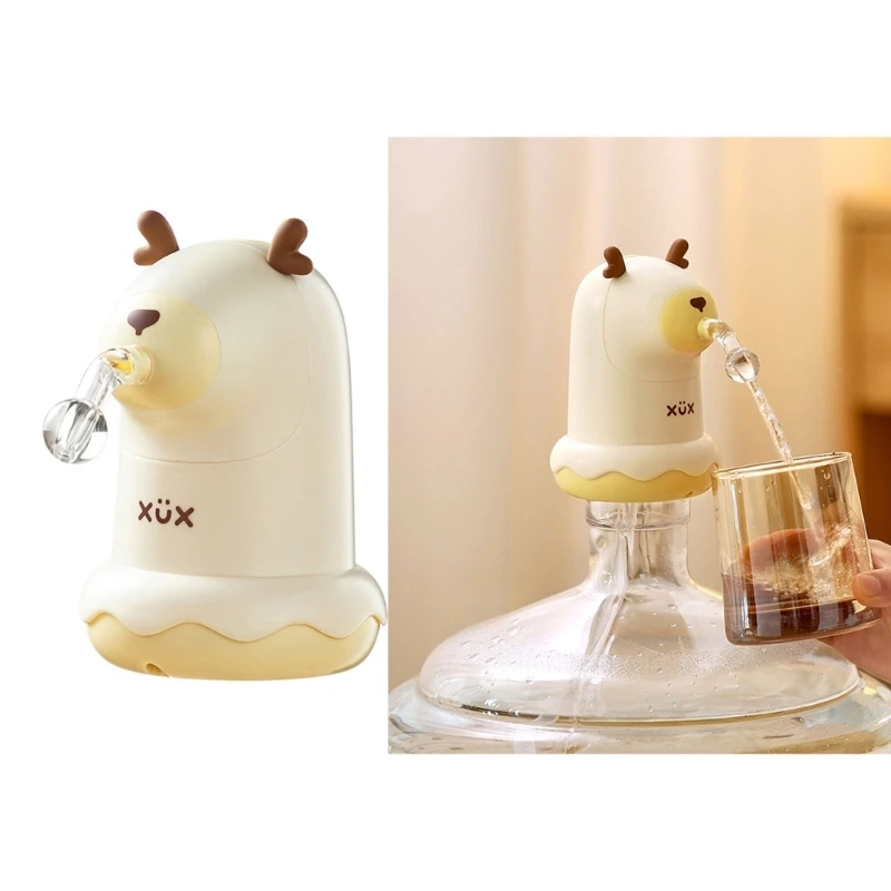 Dispensador de agua eléctrico portátil con carga USB, interruptores automáticos para botellas de agua potable, varios calibres