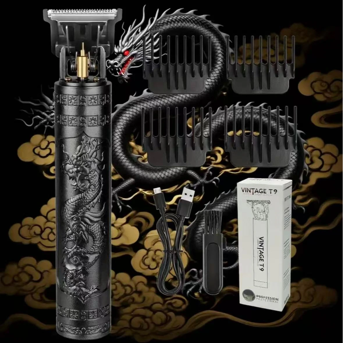 

Винтажная беспроводная машинка для стрижки волос, триммер, быстрая зарядка через USB, портативная электрическая бритва, профессиональная машинка для стрижки волос для парикмахеров