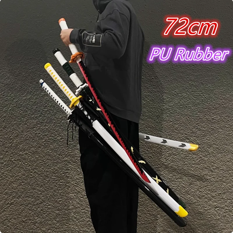 Anime Original Demon Slayer Katana accesorios de Cosplay espada Kochou Shinobu Kyoujurou Tanjirou espadas 72cm