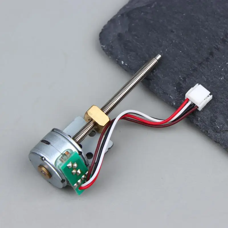 Micro Stepper Motor 15MM 2 Phase 4 Wire Integrated Screw Shaft Stable Linear Actuator for Security Locks