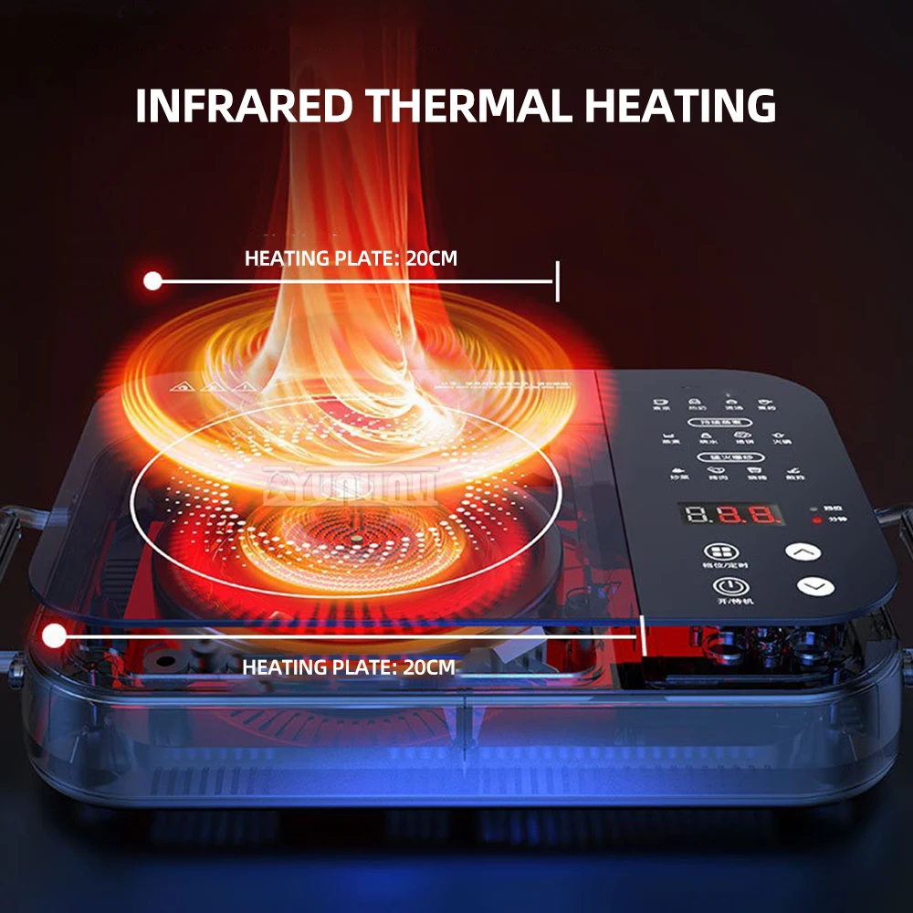 2200W High Power Electric Ceramic Stove Household 9 Gear Heating Multifunctional Kitchen Induction Cooker