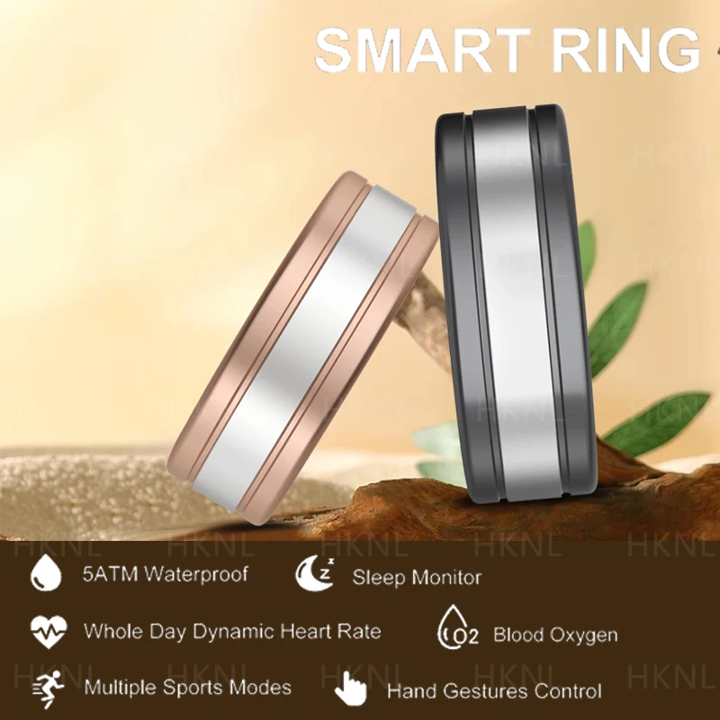 

New Smart Ring 5ATM Waterproof Gestures Control Smart Ring Multi Sports Modes Fitness Health Monitor Smart Ring For Men Women