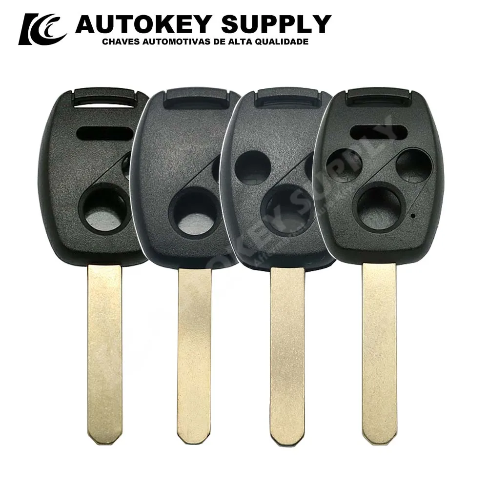 Autokeysupply 2/3/4 Buttons Remote Key Shell With sticker With Chip Position For Honda
