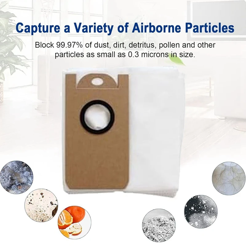 Пылесборники Laresar L6 Pro для Airrobo T10 +, мешки для сбора пыли и мусора, Сменные аксессуары для сбора пыли