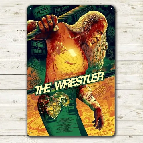 The Wrestler Movie Metal Poster Tin Sign -  Collectable Plate