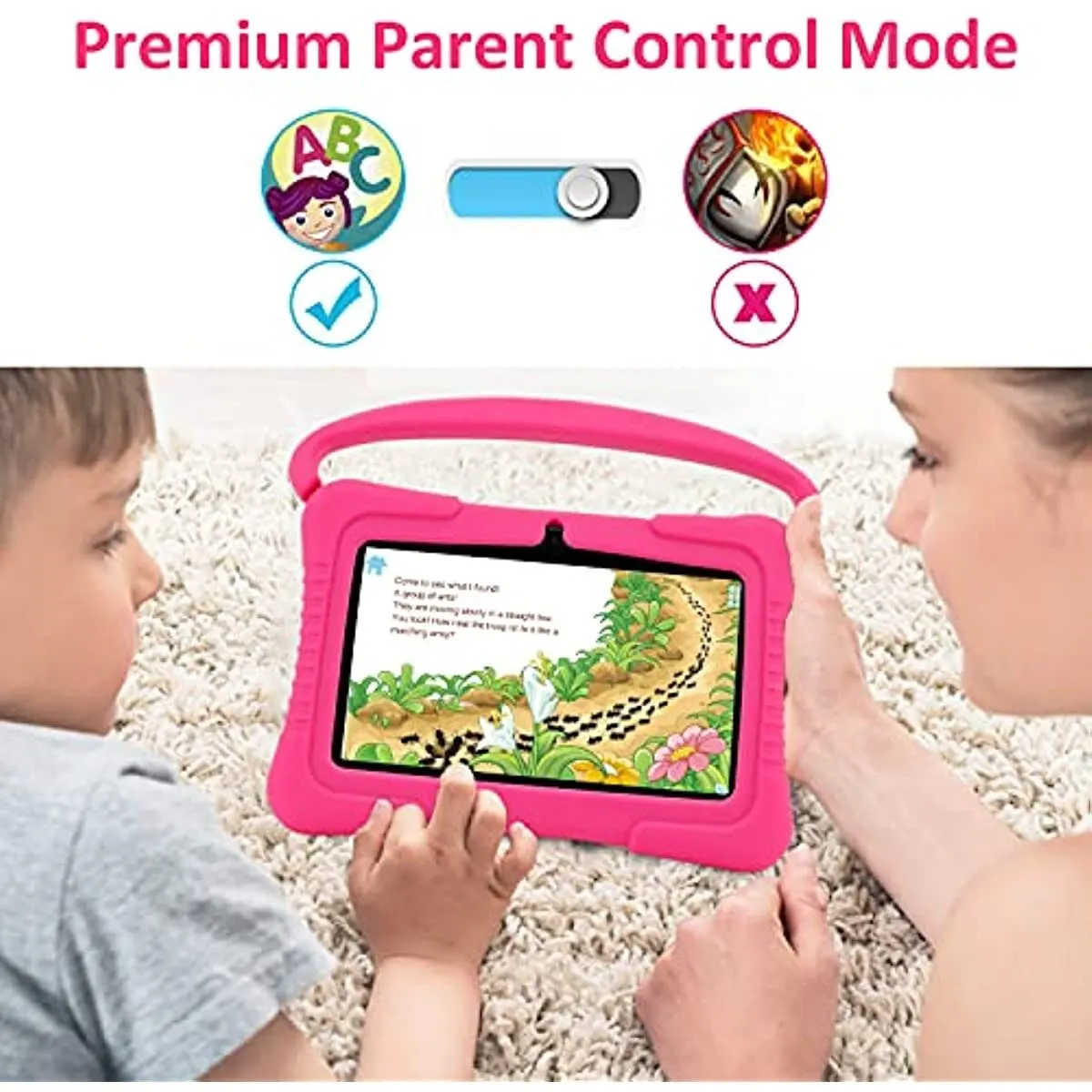 Android11 Kids Tablet Free Educational APP Preinstalled.7inch Pad 32G HD Screen. Support Google Play.ZOOM.Class.AR.Parent Lock