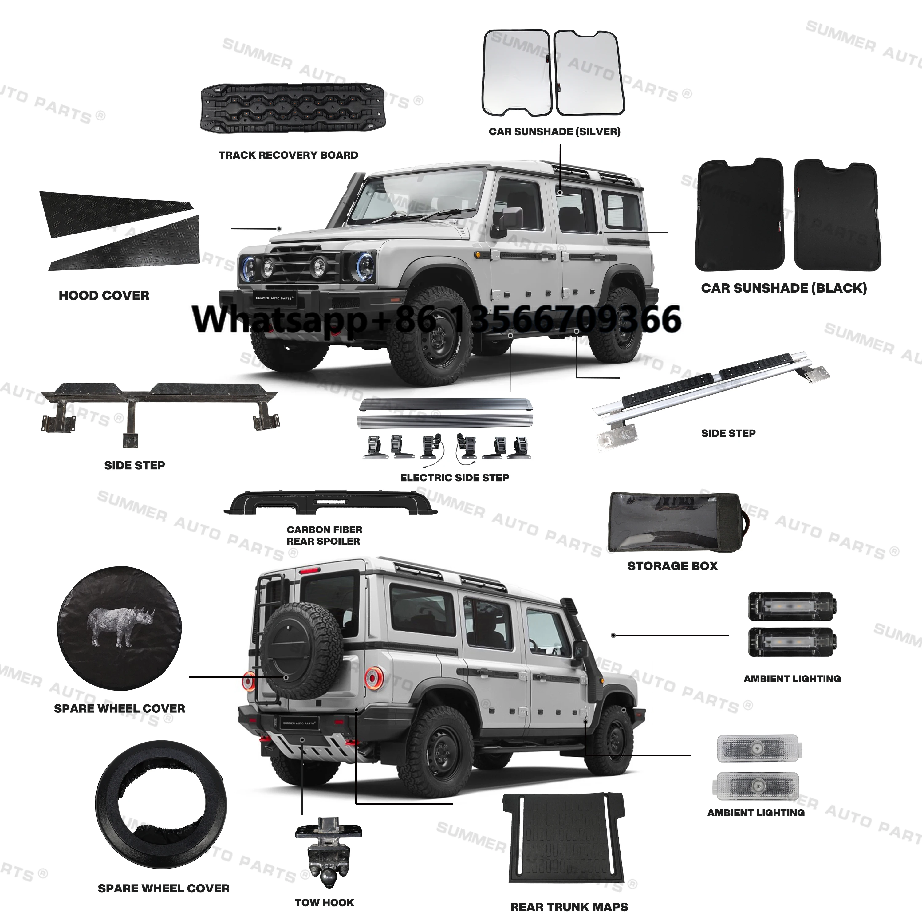 

New Product Car Accessaries Spare Wheel Cover Electric Power Side Step Running Board Car Body Kit for Ineos Grenadier 2024