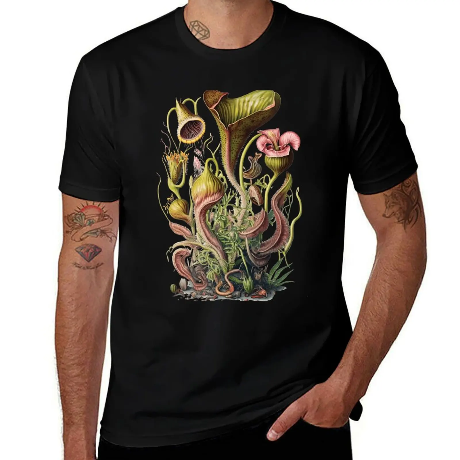 

Carnivorous Pitcher Plant T-Shirt Durable Work Wear T-Shirt