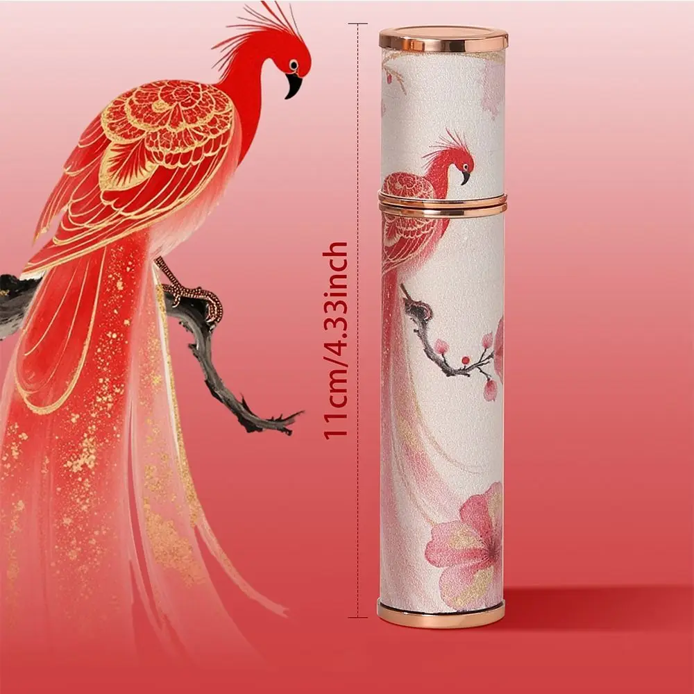 Bottiglia di profumo portatile in pelle PU Phoenix Flacone spray da 10 ml Contenitore di fragranza per nebbia ultrafine vuoto a prova di perdite per donna