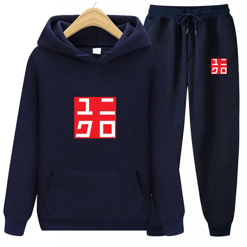 2026 Fashion Uniqlo Spring and Autumn Printed Men's Sportswear Pants Casual Daily Motorcycle Riding Protective Set Men's Wear