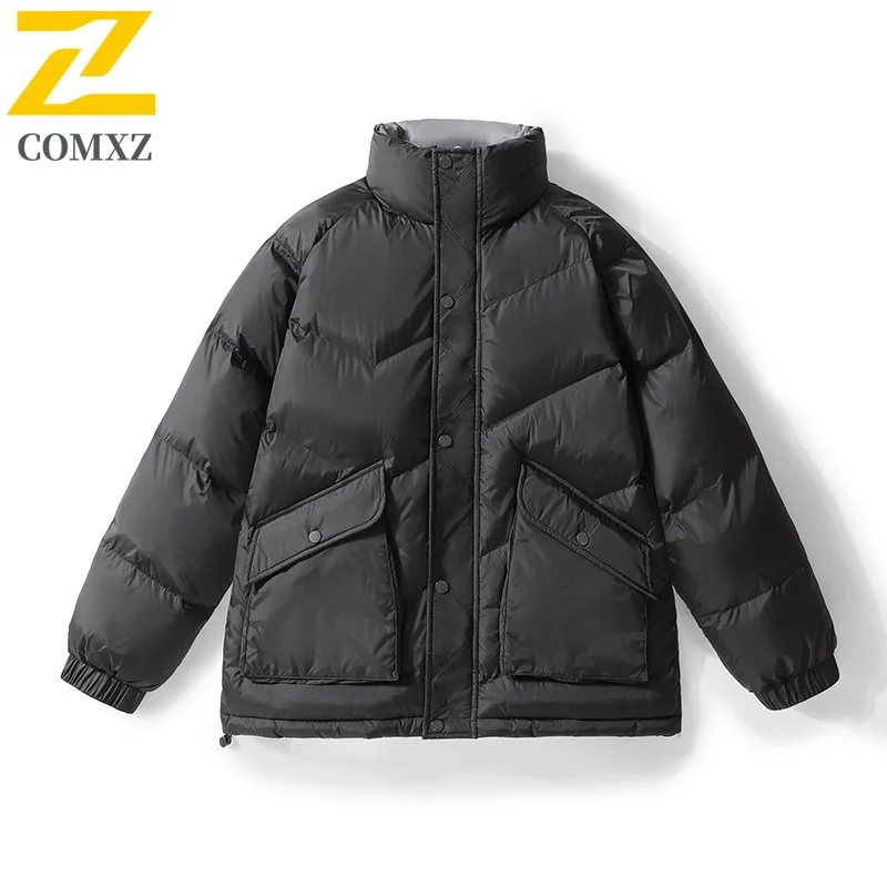 

COMXZ Luxury Padding Coat Stand Collar Outdoor Climbing Windproof Parka Casual Streetwear Style Cold Protection Winter Garment
