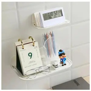 Kệ tường gấp để tiết kiệm không gian, giá lưu trữ gấp, hỗ trợ điện thoại không khoan, khay lưu trữ bộ định tuyến Wi-Fi, tổ chức phòng tắm 12 Máy sấy khuếch tán chính bán hàng chính - №10