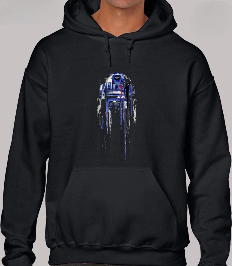 

Капающая толстовка с капюшоном R2d2 унисекс Cool Star Trooper Jedi Sith Storm Wars Droid Skywalker Han Darth C3po Film Movie Fan