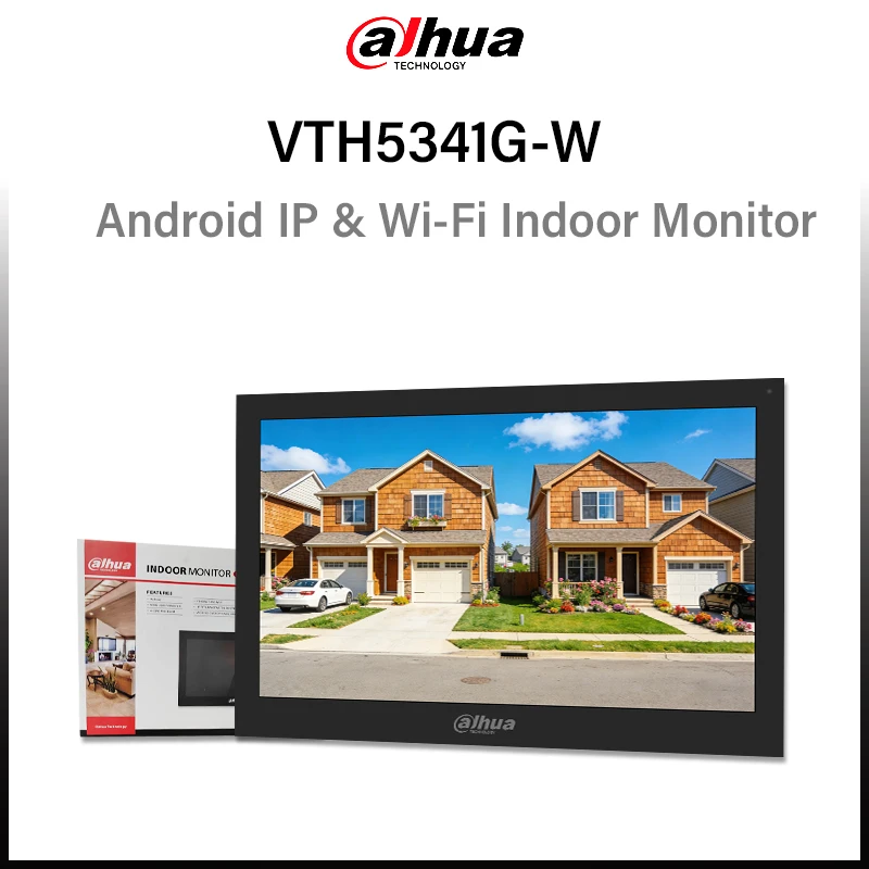 Monitor Dahua de 10 pulgadas con WiFi, PoE, para interiores, sistema Android, cámara IP, vista previa en tiempo real, pantalla inalámbrica, timbre, monitor VTO VTH5341G-W