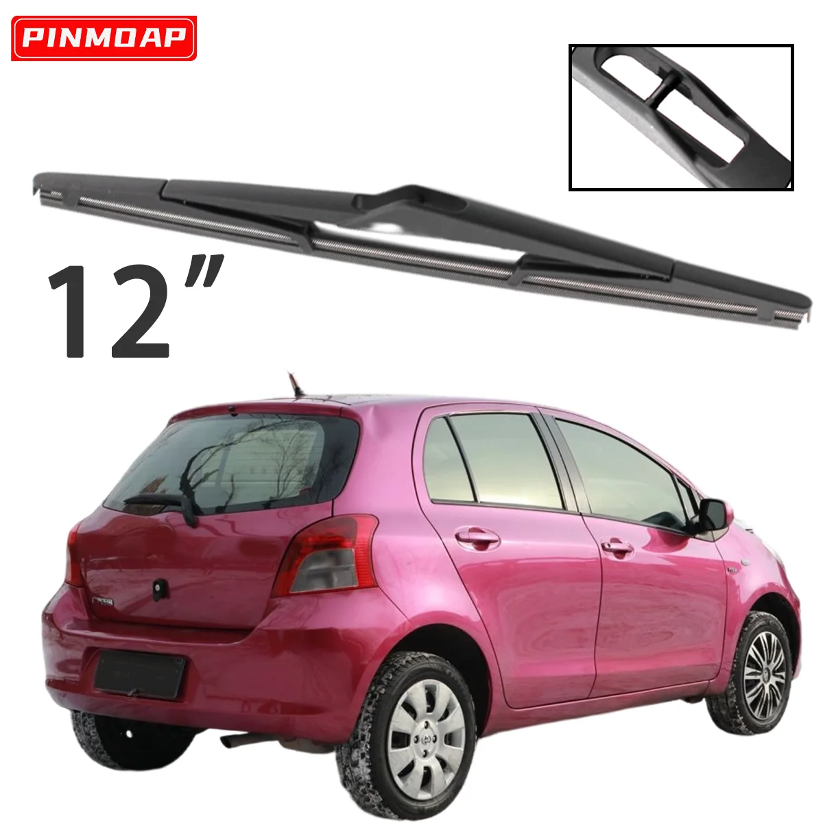 Limpiaparabrisas trasero de 12 pulgadas para Toyota Yaris 2 Hatchback 2005-2011, limpiaparabrisas trasero, accesorios para coche, 1 ud.