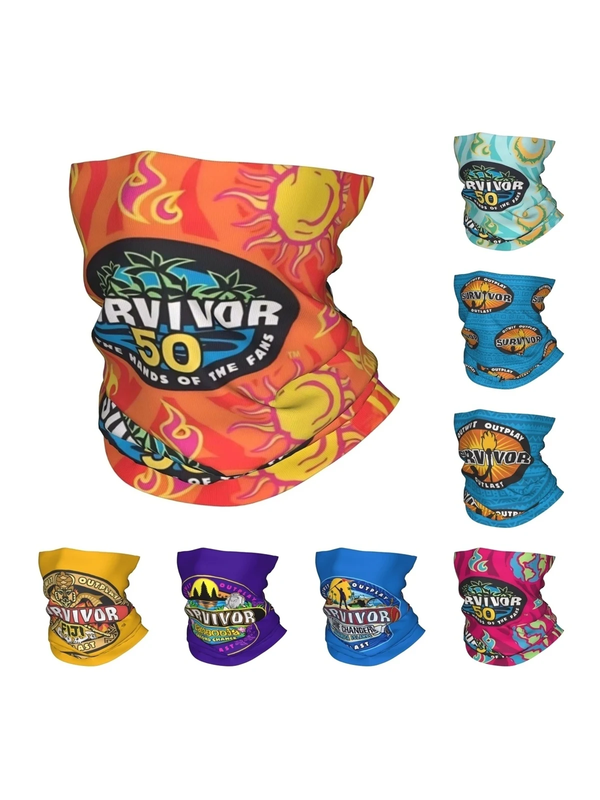 AliExpress NONE S-Survivors Bandana Neck Cover Printed Wrap Scarf Multi-use Cycling Scarf Running for Men Women Adult Windproof