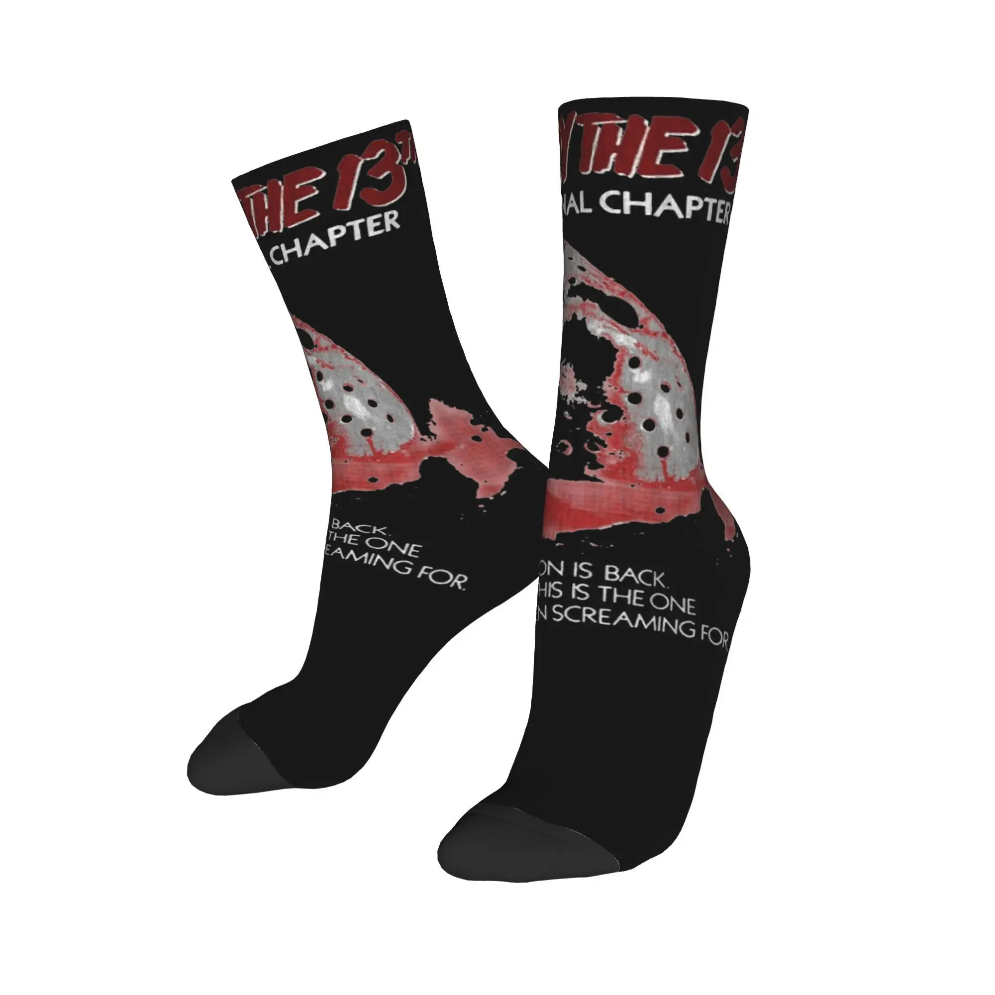 Friday 13th Jason Voorhees  Socks for Women Men All Seasons Horror Movie Film Soft Crew Socks Non-slip