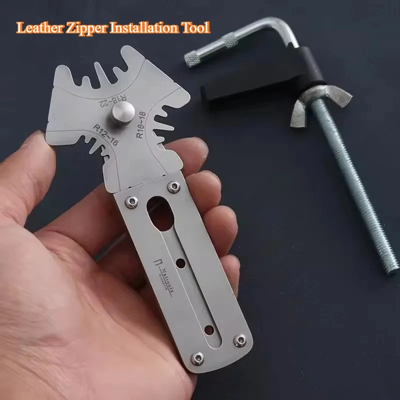 

DIY Leather Craft Zipper Installer & Corner Pusher Multi-function Gluing Auxiliary Hand Tool