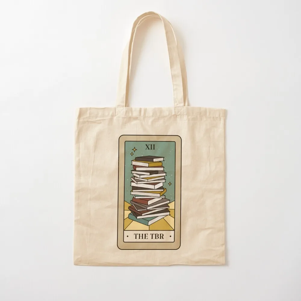 

Bookish Tarot - The TBR Tote Bag Reusable bags the tote bag supermarket folding bag Canvas Tote