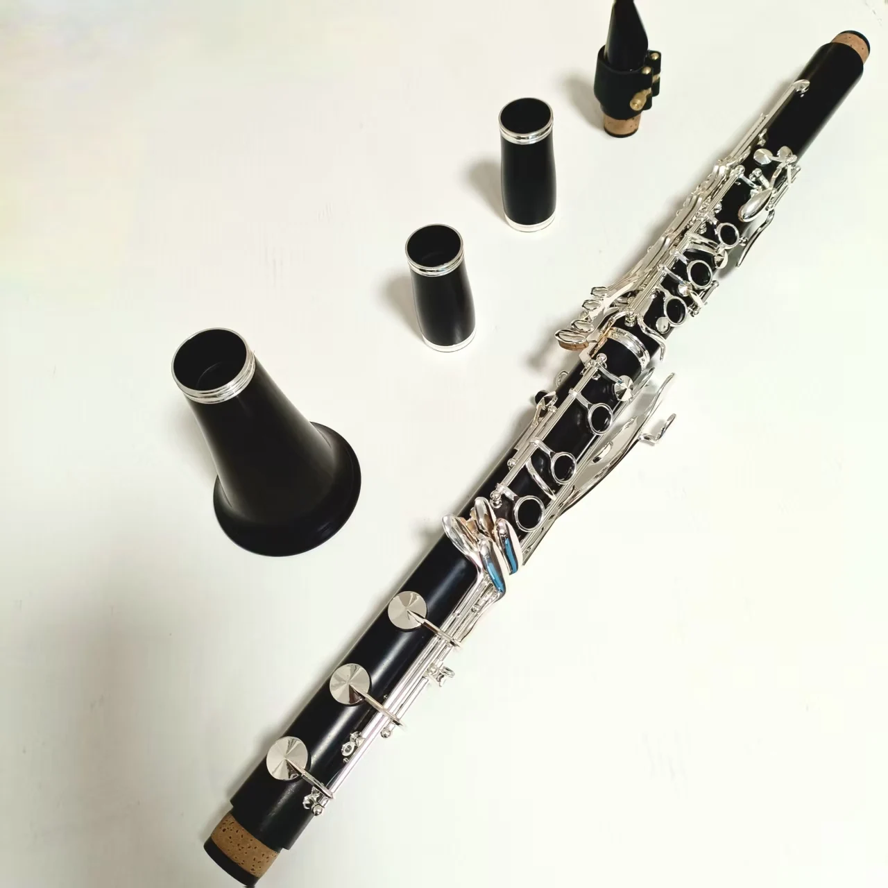 G Clarinet French System 17 Keys Ebony Body Silver Plated Keys Black Body With Canvas Case Woodwind Instrument