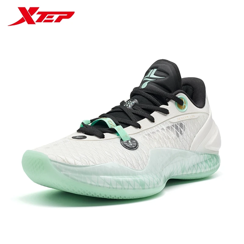 Xtep JLIN 5.0 Basketball Shoes For Men 2024 Winter Mid Top Sports Shoes Shock Absorption Wear-Resistant Sneakers 876319120020