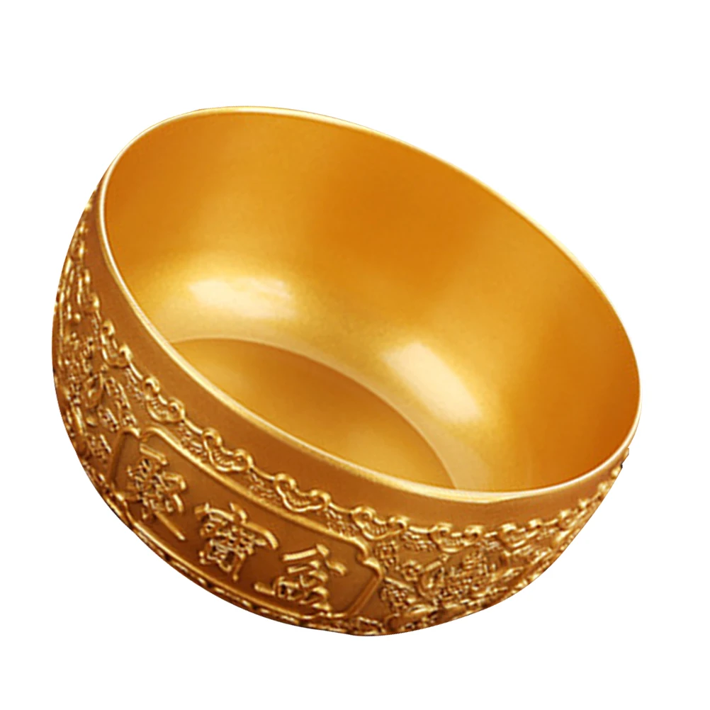 

Brass Cornucopia Treasure Basin Elegant Carved Brass Bowl Office Home Decor Wealth Prosperity Golden Decorative Treasure Bowl
