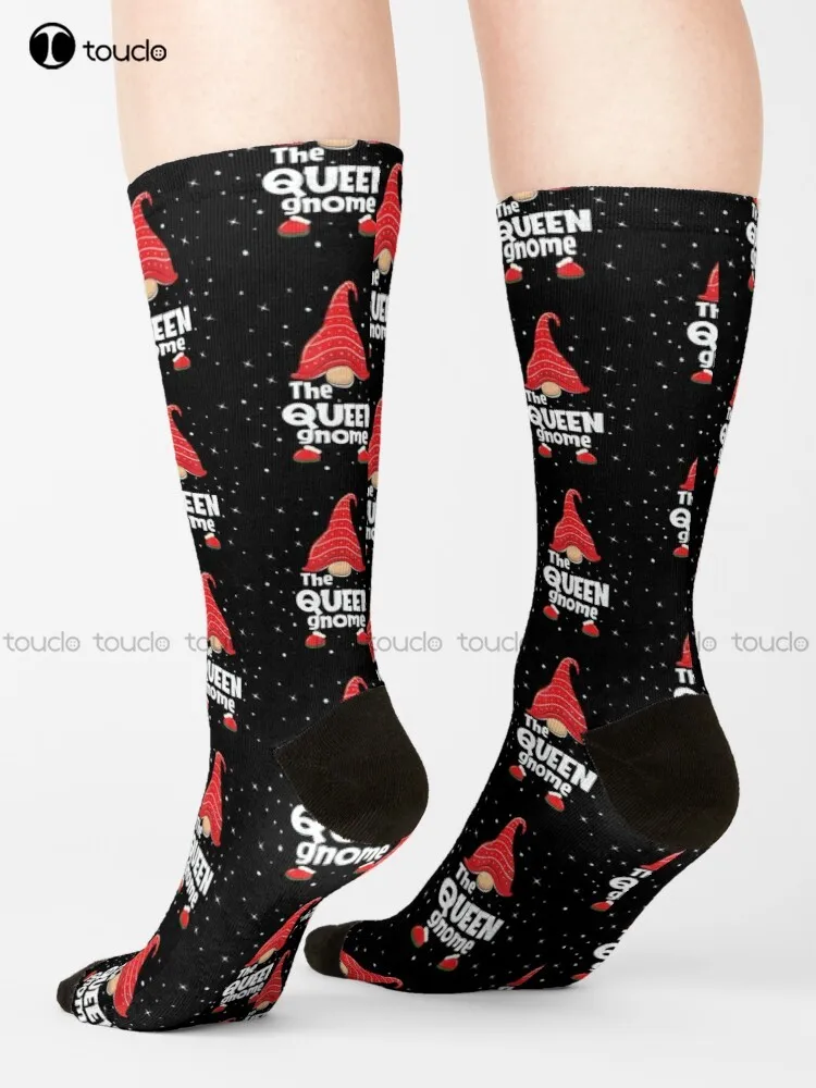 

Christmas Funny Gnomes Socks Custom Socks Personalized Custom Unisex Adult Teen Youth Socks Breathable Cotton 360° Digital Print