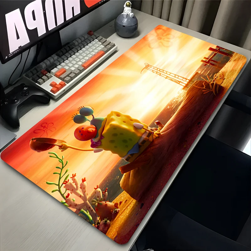 Anime Mouse Pad Antiscivolo Kawaii Desktop Zerbino Accessori da gioco per laptop Tastiera Pad PC S-spongeBob S-squarePants Gamer Mousepad