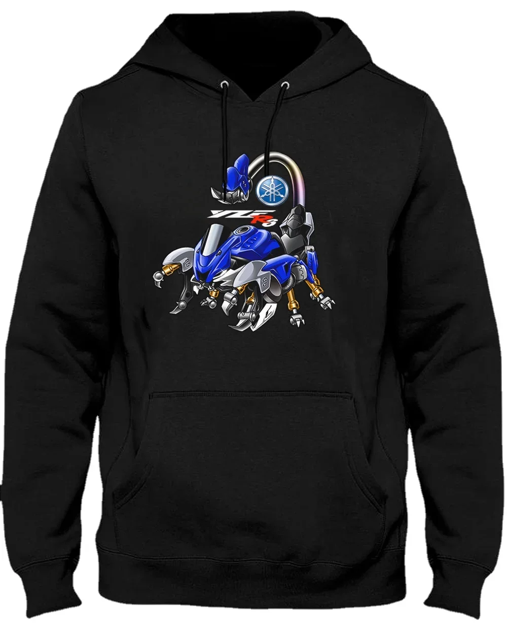 Classic Japanese Motorcycle YZF R6 Scorpio Inspiration Pullover Hoodie 100% Cotton Casual Mens Sweatshirts Fashion Streetwear