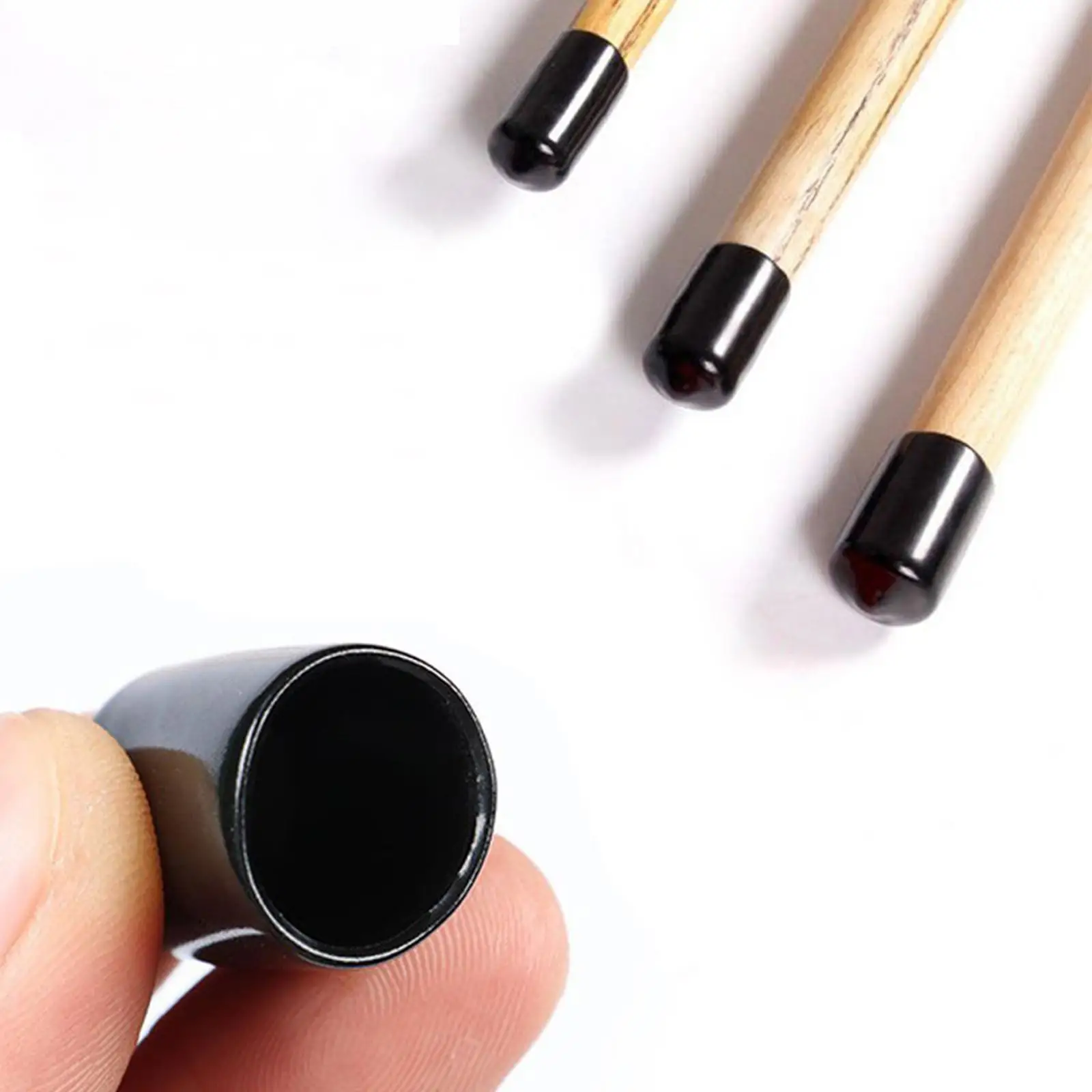 Rubber Cue Tip Protectors Scratch Resistant Pool Cue End Covers for Billiard Cue Maintenance Supplies