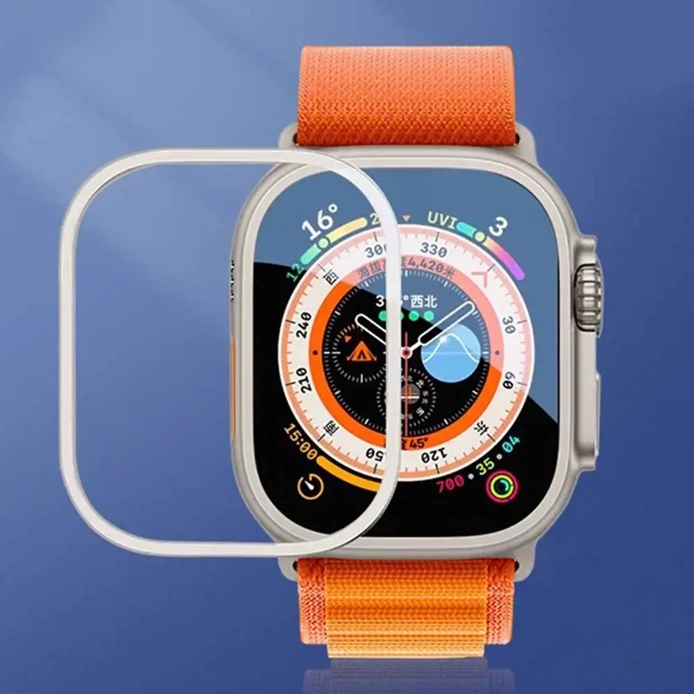 Vetro temperato per Apple Watch Ultra 49mm HD Screen Protector pellicola antigraffio in titanio serie iwatch Ultra 2 accessori
