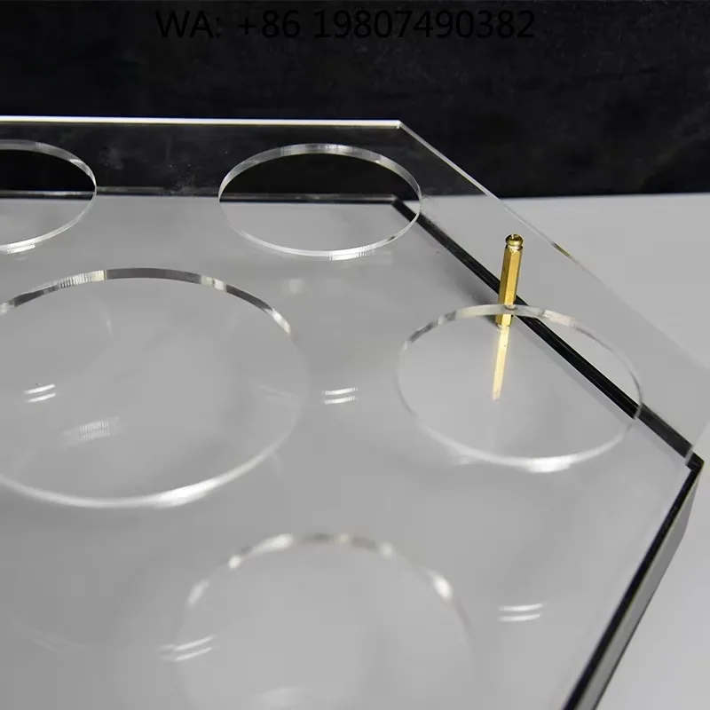 Custom Acrylic LED Wine Glass Holder Luminous Display Rack Tray for Bar Glassware Storage Showcase Decoration
